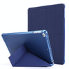 For iPad 9.7 (2018) & (2017) Airbag Deformation Horizontal Flip Leather Case with Holder & Pen Holder(Dark Blue)