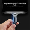 M11 3 in 1 5A USB to 8 Pin + Micro USB + USB-C / Type-C Nylon Braided Magnetic Data Cable, Cable Length: 1m (Red)