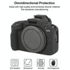 For Canon EOS R100 Litchi Texture Soft Silicone Protective Case(Black)