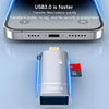 2 in 1 8 Pin to USB and TF Card Reader Adapter(Grey)