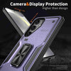 For Samsung Galaxy S25 5G Ring Holder PC Hybrid TPU Phone Case(Purple)