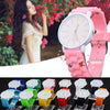 Simple Style Round Dial Jelly Silicone Strap Quartz Watch(White)