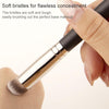 4 PCS Fiber Hair Makeup Brush Wooden Handle Foundation Brush, Style:170 Diagonal Foundation Brush