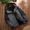 LSM-121 Men Autumn And Winter Jackets Grab Fleece Inner Lining Outdoor Hiking Clothes, Size: 4XL(Deep Gray)