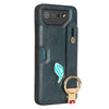 For Asus ROG Phone 7 / ROG7 Wristband Leather Back Phone Case(Blue)