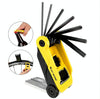 West Biking 16 In 1 Bicycle Repair Tool Multi-Function Wrench Hex Tool Riding Equipment(Black Yellow)
