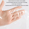 10packs Beauty Salon Plastic Disposable Face Mask Transparent Cling Film(100pcs/Pack)