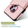 For Galaxy S9 Shockproof Calf Texture Protective Case with Holder & Card Slots & Frame(Rose Gold)