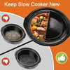 For Crockpot 6QT Slow Cooker Silicone Liners Divider Reusable Leak Proof Mats, Spec: Gray  4 Compartments