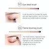 4 PCS / Set Makeup Brush Eye Shadow Brush Eye Makeup Set Soft Hair Detail Brush Smudge Brush With Brush Bag, Color:Gold