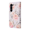 For Samsung Galaxy S23+ 5G Bronzing Painting RFID Leather Phone Case(Pastoral Rose)