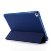 For iPad Mini 4 Airbag Horizontal Flip Leather Case with Three-fold Holder (Dark Blue)