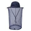 Summer Outdoor Sports Anti-mosquito Net Sun Hat Fisherman Hat, Size:L(Royal Blue)