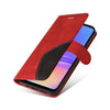 For Samsung Galaxy A06 4G / 5G Dual-color Splicing Flip Leather Phone Case(Red)