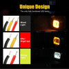 2 PCS Car 4 inch Square Spotlight Work Light with Angel Eyes (Yellow Light)