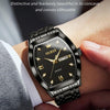 OLEVS 5528 Men Business Dual Calendar Wine Barrel Waterproof Quartz Watch(Black)