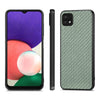 For Samsung Galaxy A22 5G Carbon Fiber Texture Leather Back Cover Phone Case(Green)