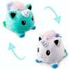 15cm Flipped Doll Double-Sided Expression Flipped Animal Cartoon Doll Plush Toy(Blue And White Unicorn)