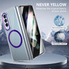 For Samsung Galaxy Z Fold3 5G lce Folding Series MagSafe Integrated Clear PC Phone Case(Purple)