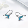 Fish Tail Sterling Silver Earrings Platinum Plated Ladies Accessories