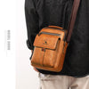WEIXIER 8683 Large Capacity Retro PU Leather Men Business Handbag Crossbody Bag (Dark Brown)