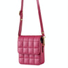 For Samsung Galaxy Z Flip6 BFB04 Plaid Crossbody Fold Phone Bag(Rose Red)