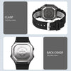 SKMEI 1698 50m Waterproof Multifunctional Sports Square Pin Buckle Luminous Digital Watch(Black Black)
