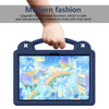 For Lenovo Tab P11 / J606F Handle Kickstand Children EVA Shockproof Tablet Case(Navy Blue)