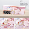 For Samsung Galaxy S25 Ultra 5G Electroplating Marble IMD TPU Phone Case with Ring Holder(Rose Gold 005)
