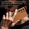 For Samsung Galaxy S23 Ultra 5G AZNS Electroplated Edge Carbon Fiber Texture Phone Case(Black)