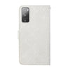 For Samsung Galaxy S20 FE Ethnic Style Embossed Pattern Horizontal Flip Leather Case with Holder & Card Slots & Wallet & Lanyard(White)