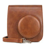Retro Full Body PU Leather Case Camera  Bag with Strap for FUJIFILM instax mini 7+ (Brown)