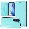 For Samsung Galaxy S23+ 5G RC01 Dual-Folded Magnetic Suction RFID Leather Phone Case(Mint Green)