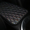 Glitter Car Center Console Cover Mat PU Leather Car Armrest Cover 32x19cm(Black)
