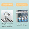 5pcs /Pack Stainless Steel Flat Clip With Hook Anti-Scratch Catch Laundry Drying Holder(Blue)