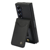 For Samsung Galaxy Z Fold5 AwQuer RFID Vertical Flip Card Bag Holder Leather Phone Case(Black)