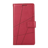 For Samsung Galaxy A26 5G PU Genuine Leather Texture Embossed Line Phone Case(Red)