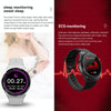 GW69 Plus Smart Watch, Support BT Call / Heart Rate / Blood Pressure / Blood Oxygen(Silver + Leather Strap Brown)