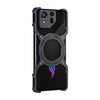 For Asus ROG Phone 8 / 8 Pro Mechanical Arm Borderless MagSafe Holder Metal Phone Case(Black Blue)
