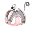 Pink Breathable Dog Harness & Leash (L) - Summer Mesh Vest