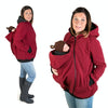 Three-in-one Multi-function Mother Kangaroo Zipper Hoodie Coat with Front Cap Size: XXL, Chest: 110-116cm, Waist:91-95cm, Hip: 116-123cm (Red)