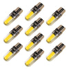 10 PCS T10 DC12V / 1W Car Clearance Light COB Lamp Beads (Yellow Light)