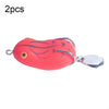 2 PCS HENGJIA Lure Sequins Double Hook Thunder Frog, Specification: 5cm 14g(Red Black Stripes)