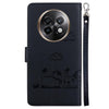 For Realme 13+ Global Cute Cats RFID Leather Phone Case(Black)