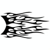 2 PCS/Set D-751 Flame Pattern Car Modified Decorative Sticker(Black)