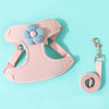 Pink Dog Harness & Lead Set, Size L - Breathable Vest, Small/Medium Breeds