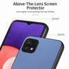 For Samsung Galaxy A22 5G Twill Fabric Leather Skin Back Phone Case(Blue)