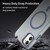 For iPhone 11 MagSafe Frosted Translucent TPU + PC Full Coverage Phone Case(Dark Blue)