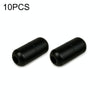 10 PCS Aluminum Metal Capsule Buckle Non Binding Shoe Lace Accessories (Black)