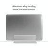 Universal Portable Aluminum Alloy Single Slot Width Adjustable Laptop Vertical Radiating Storage Stand Base(Black)